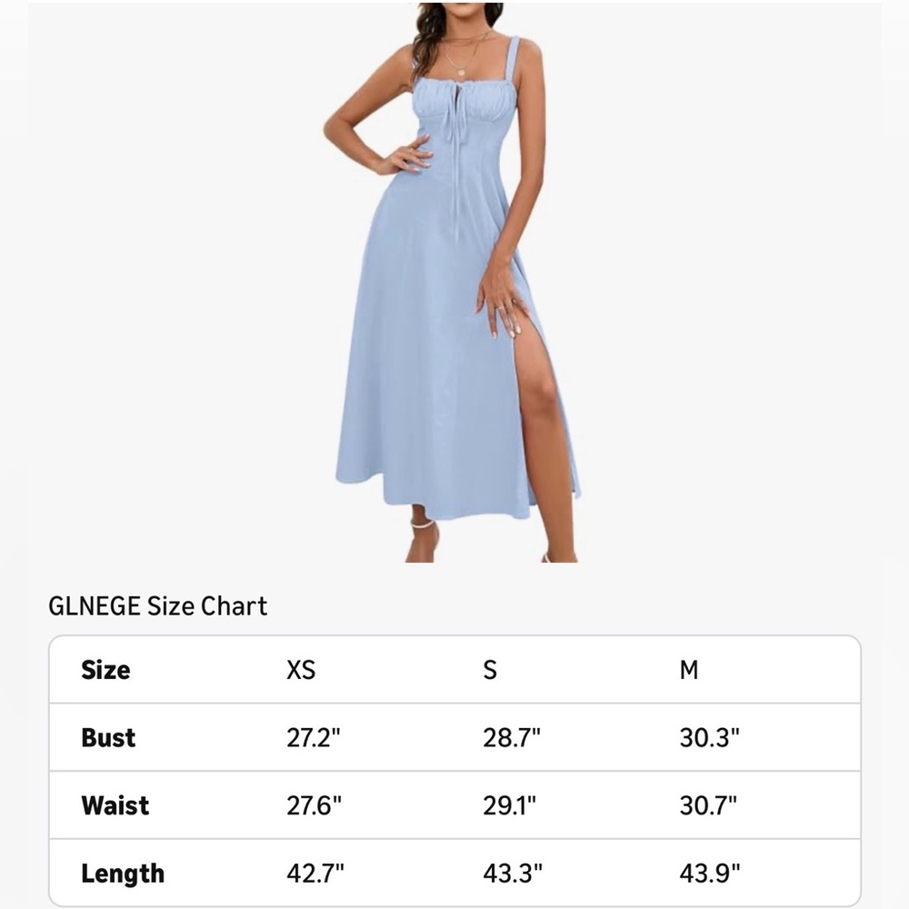Amazon Sky Blue Sleeveless Midi Dress - Picture 3 of 7
